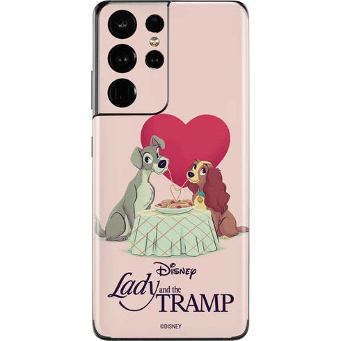 Disney Lady & The Tramp Spaghetti Dinner Galaxy S21 Ultra 5G Skin